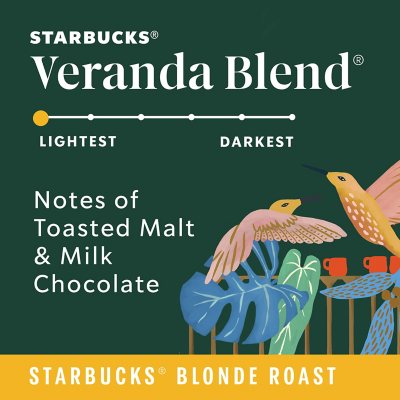 Starbucks Blonde Roast K-Cup Coffee Pods, Veranda Blend 72 ct.