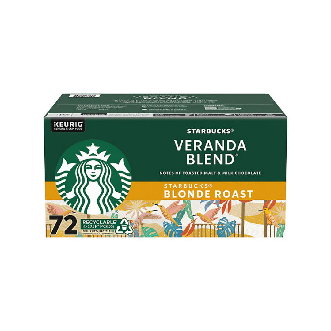 Starbucks Blonde Roast K-Cup Coffee Pods, Veranda Blend 72 ct.